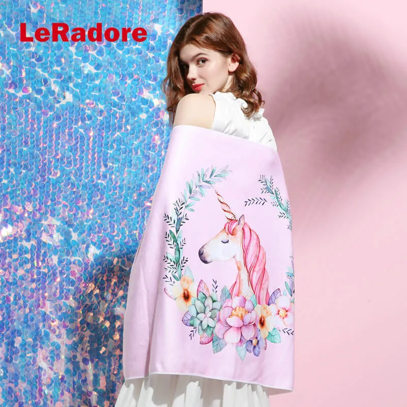 Быстросохнущее пляжное полотенце Единорог Prime из Микрофибры Мягкое Одеяло