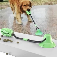 pet molar bite toy chew toys floor suction cup dog chew tug toy tooth clean ball puppy dog treat training rubber toy b