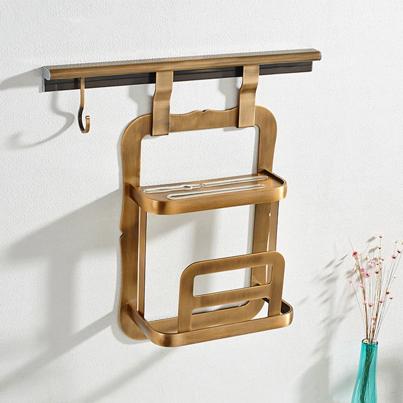 Многофункциональная кухонная настенная полка для кастрюль с крючками хранения