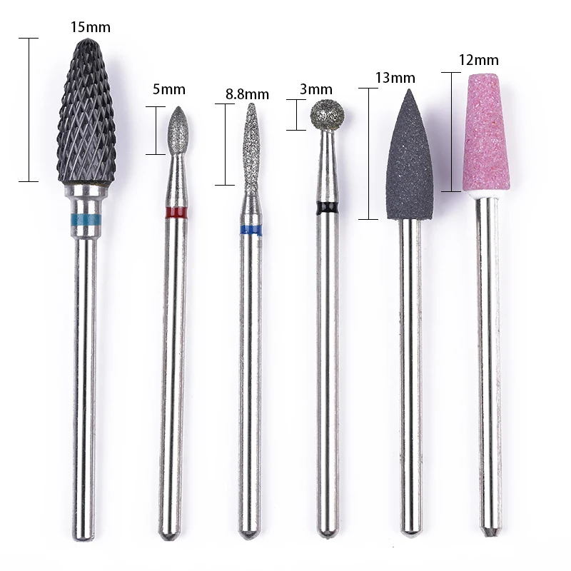 6 Pcs/Box Electric Nail Drill Machine File Tool Multi Size Sander Replacement Shaping Art Tools | Красота и здоровье