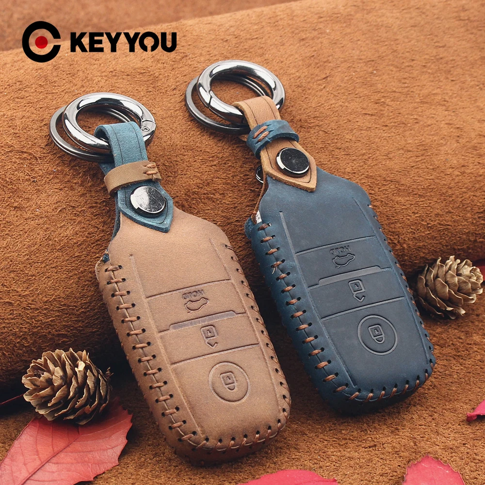 

Кожаный чехол KEYYOU для автомобильных ключей, защита для Kia Ceed Rio Sportage R K3 K4 K5 Ceed Sorento Cerato Optima 2015 2016 2017, чехол для ключей