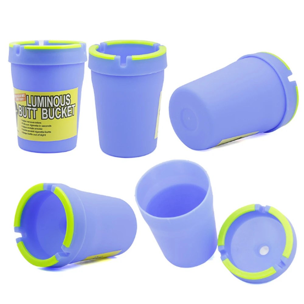 2 шт. автомобильная пепельница флуоресцентный пластиковый чашка для курения Cenicero