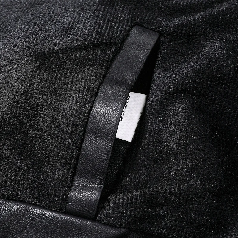 

Men's Leather Jackets Coats Casual Plus Velvet Winter Coats Fashion Faux PU Jacket Men Comfortable Warm Leather Jacket Plus Size