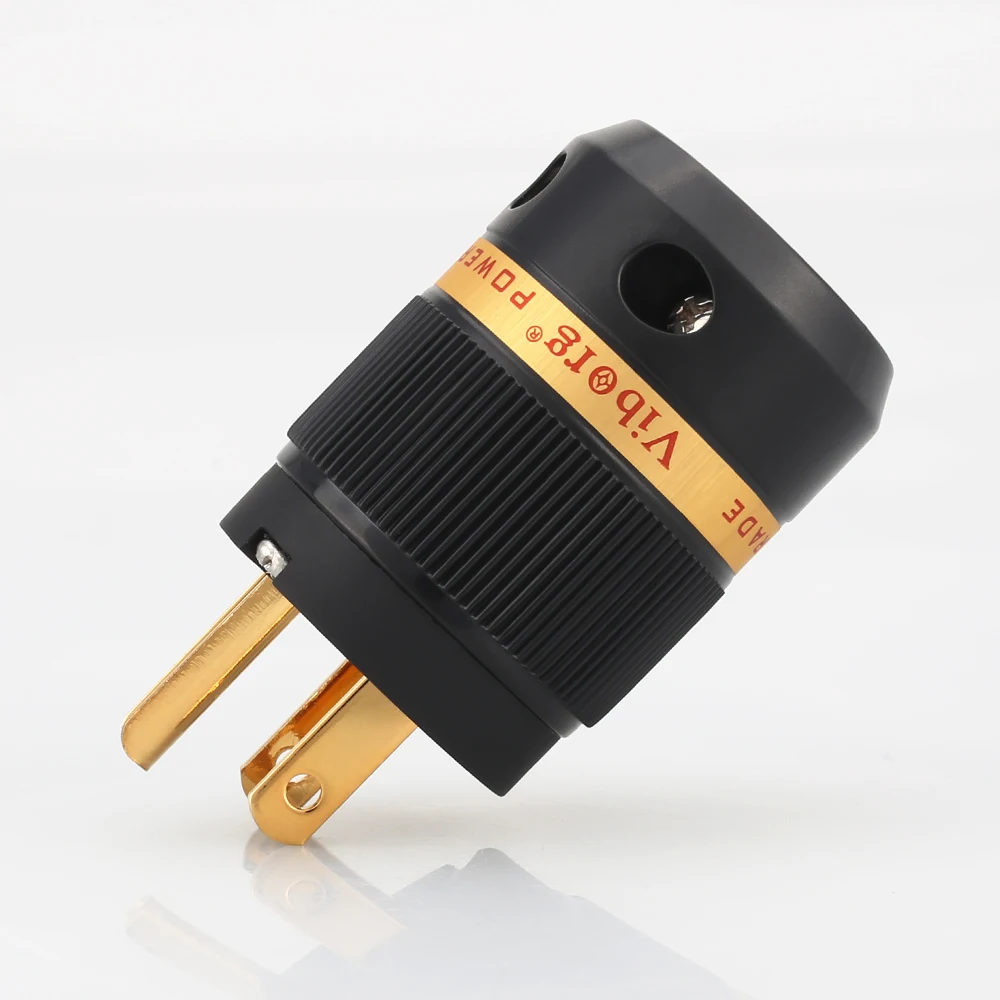 Viborg VM501G Чистая медь позолоченный США AC разъем питания для аудио DIY сетевой кабель