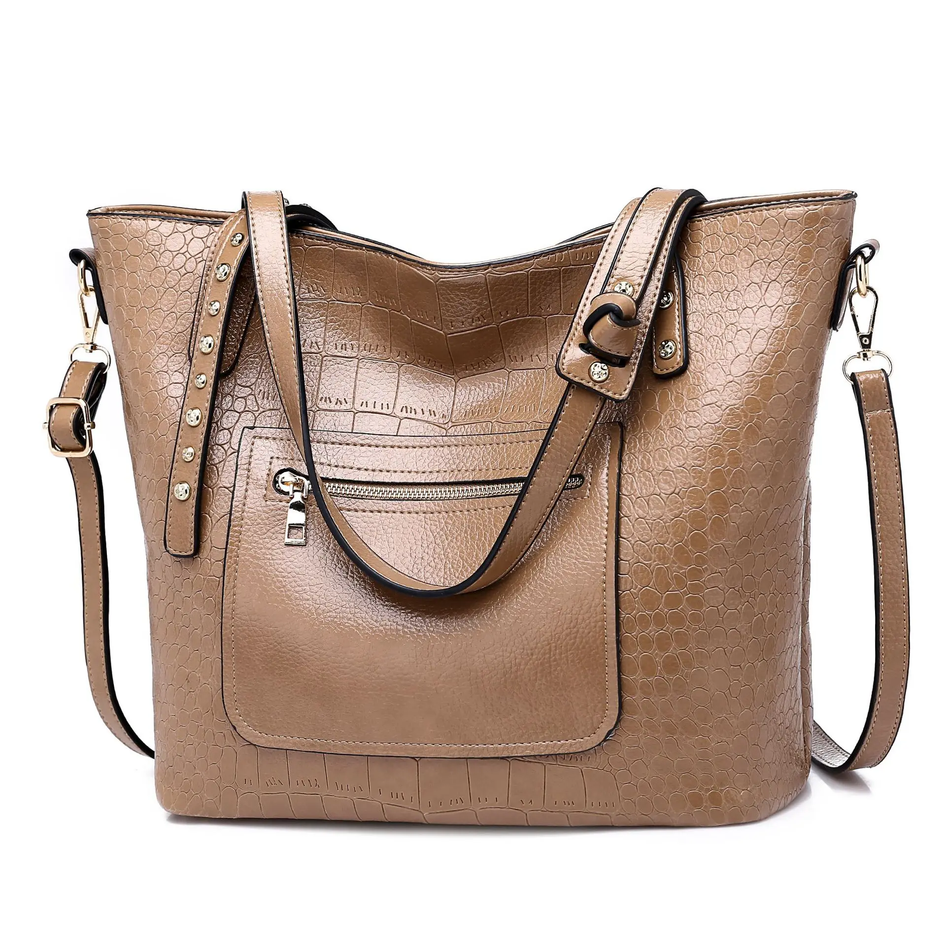 

2019 new women's bags summer new shoulder bags European and American fashion crocodile pattern portable bags