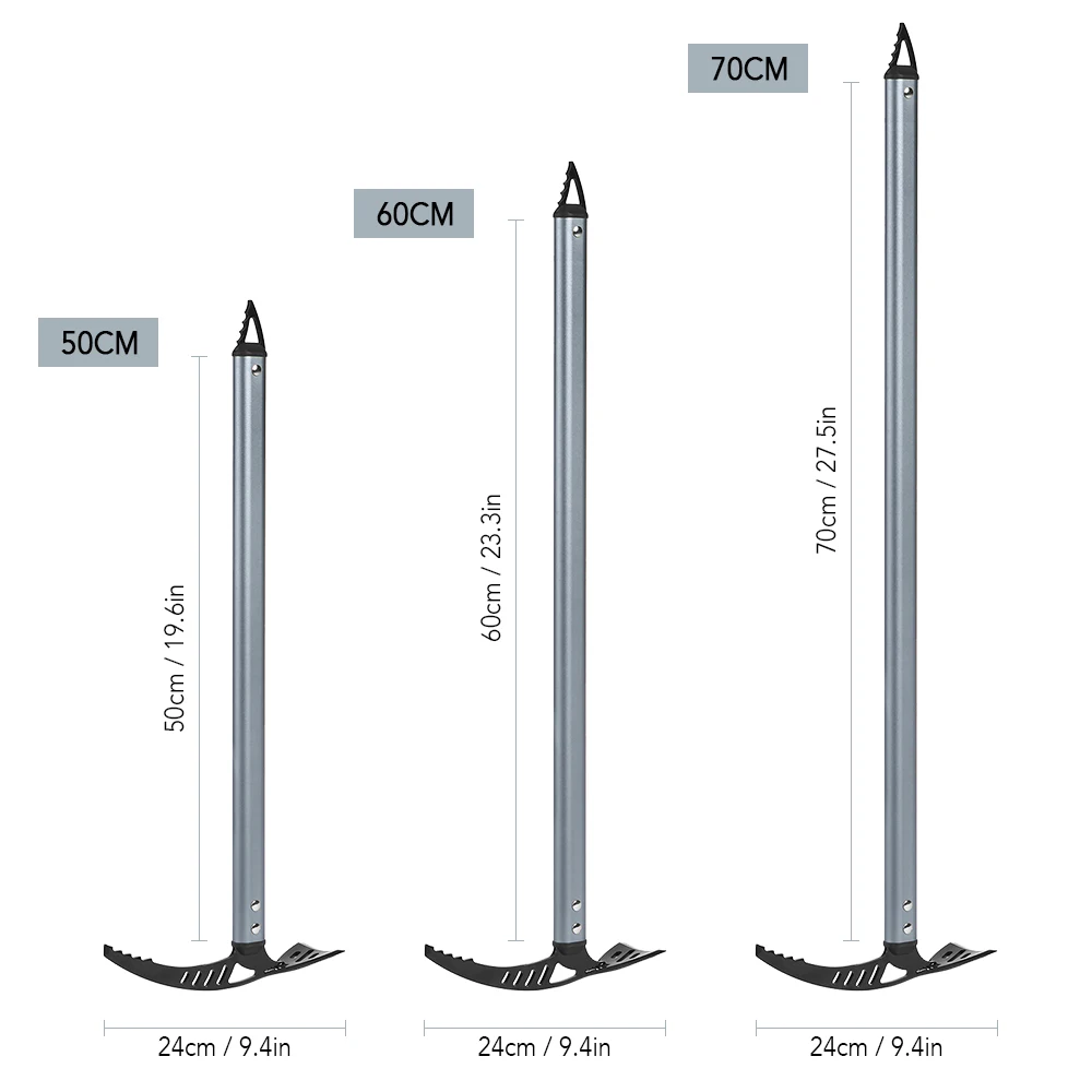 

50cm / 60cm / 70cm Ice Axe Climbing Ice Hammer Self Arrest Hiking Glacier Snowy Hatchet Axe Hand Tools Winter Sports Equipment