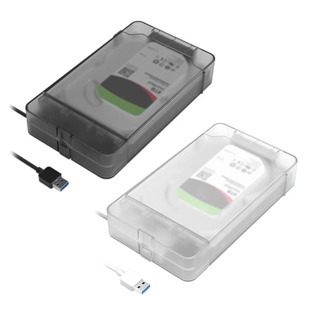 

K10435 SATA III to USB 3.0 Adapter Translucent 2.5 3.5 inch External Hard Drive Enclosure HDD SSD Case