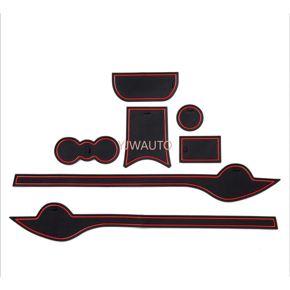 

Door Slot Mat for Skoda FABIA 2007-2014 Gate Groove Cushion Car Door Rubber Cup Holder Mats Anti-slip Carpets Position