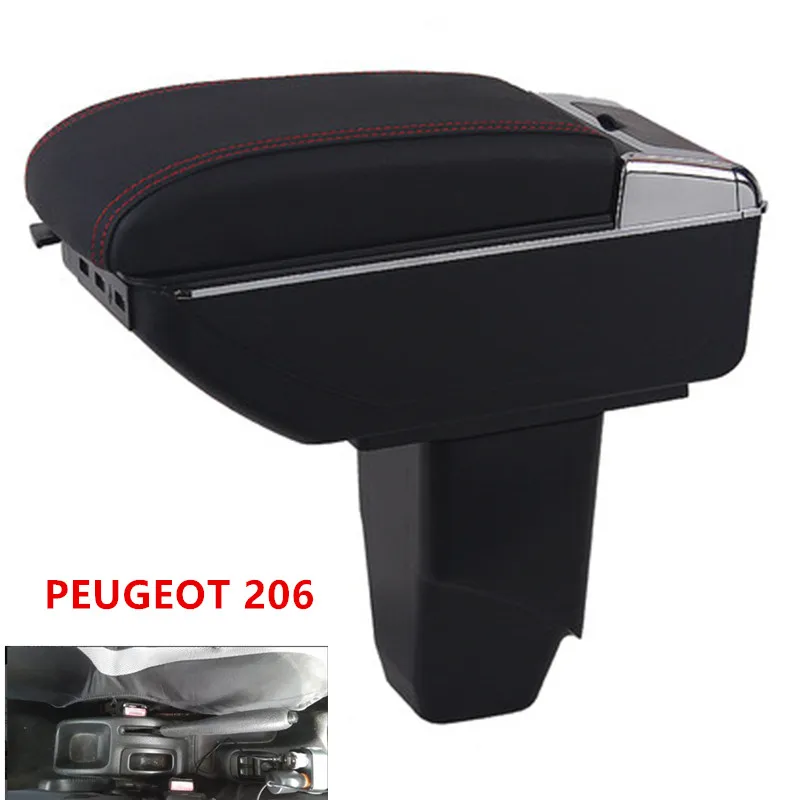 Для PEUGEOT 206 подлокотник коробка центральный магазин содержимое коробка автомобиль-Стайлинг хранения центральной консоли продукты интерьерные аксессуары