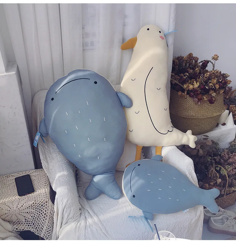 

Celebrity Ultra-Soft Pillow Plush Toys Sleeping Doll Cute Fox Whale Stuffed Animals Cartoon Cushion Girl Birthday Gift Idea AA50