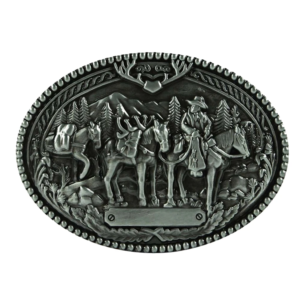 Винтажный цветок лошадь Мужская Татуировка пряжка для ремня в западном стиле