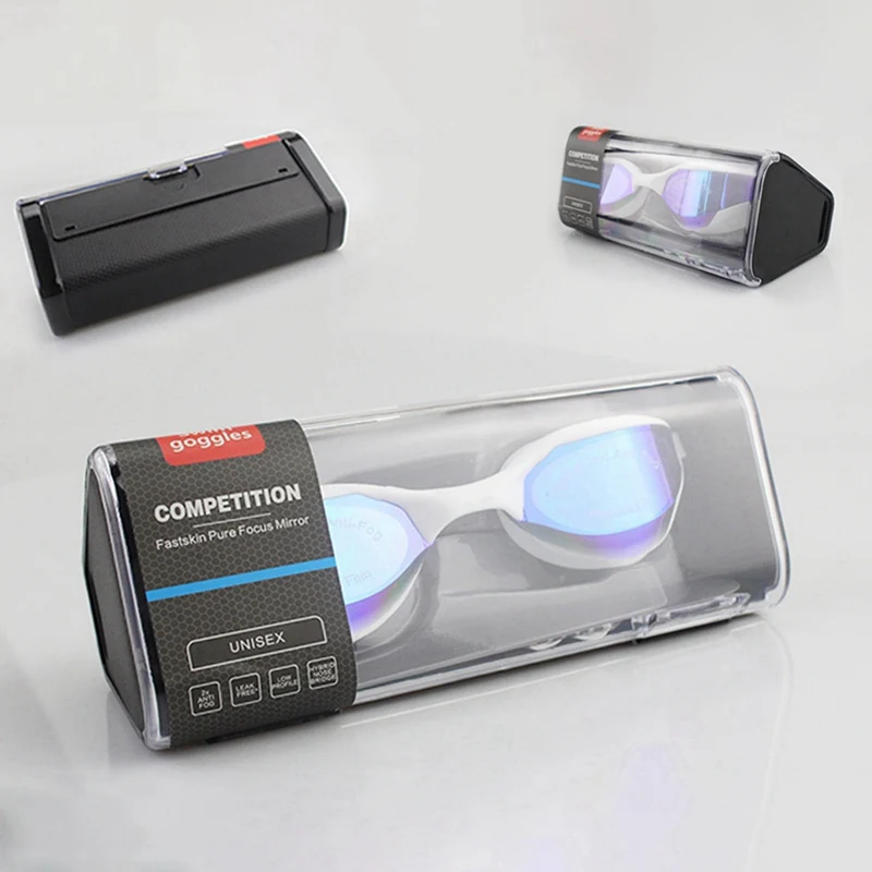 

Adult Swimming Goggles Anti-Fog Adjustable UV Plating Waterproof Silicone Glasses Eyewear