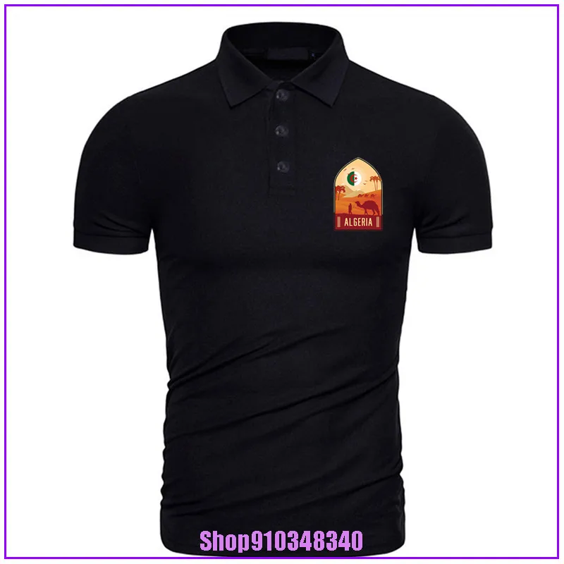 Алжир хороший дизайн с флаг Алжира рубашка поло для мужчин короткий вырез