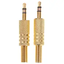 2 шт. стерео 3,5mm 1/8in Наушники DIY аудиоадаптер Джек разъёма