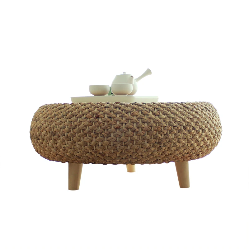 Furniture Living Room Manual Rattan Weaving Coffee Table Japanese Tea Multifunctional Minimalist Modern Side |