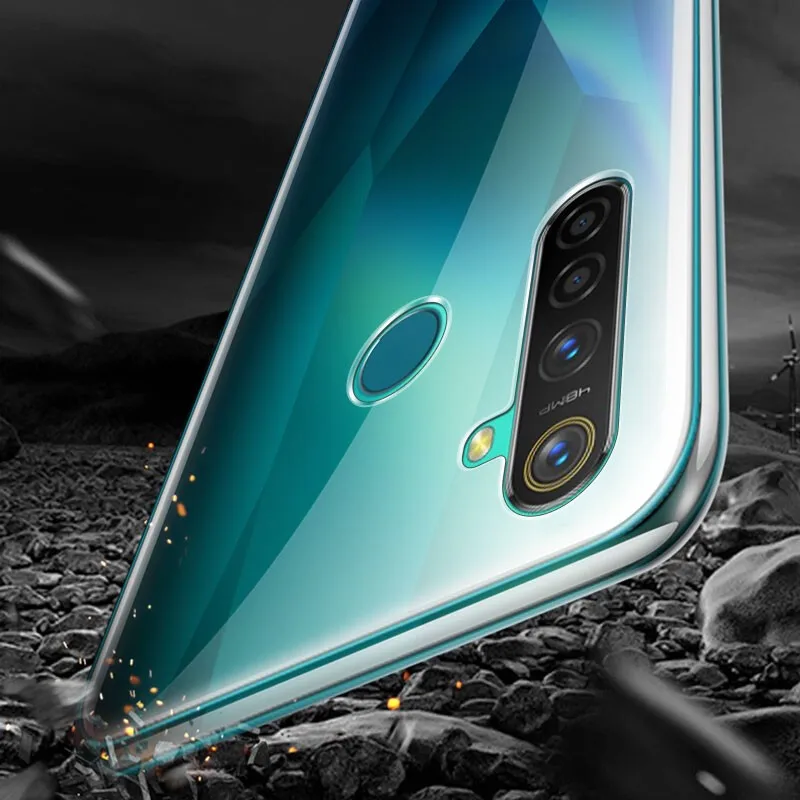 Case For OPPO Realme Q / X TPU Silicone Clear Fitted Bumper Soft on the Transparent Back Cover |