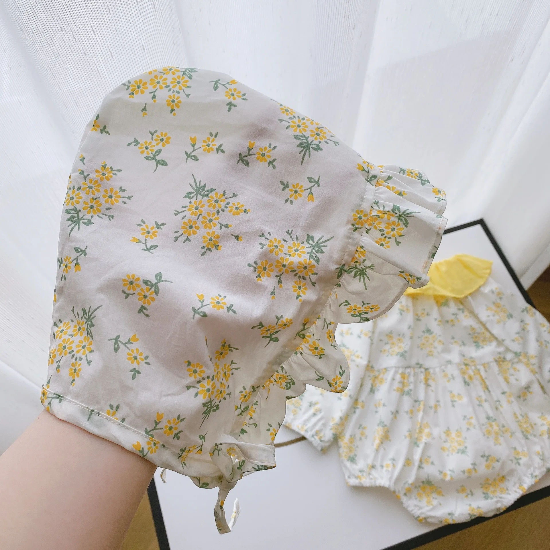 Осенние милые детские Боди с длинным рукавом и цветочным принтом для