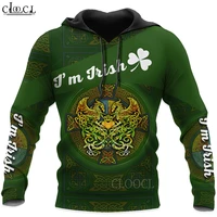 hx newest popular st patricks day irish 3d print fashion hoodie harajuku streetwear men women tracksuit tops drop shipping