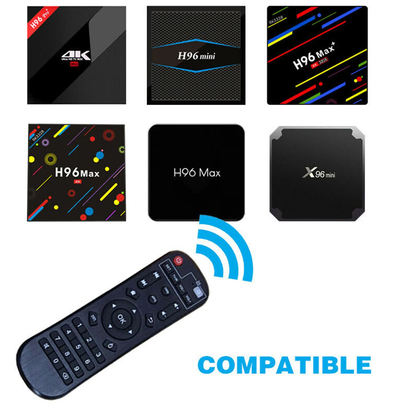 

For Android TV H96 H96Pro H96max H96max X2 SetTop Box Remote Control Replacement
