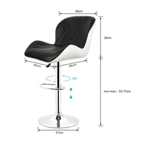 NEW HOT 2PcsSet Bar Stools Chairs Height Adjustable Pneumatic Pub Chair Leisure Leather Swivel Home Office Kitchen Chair HWC