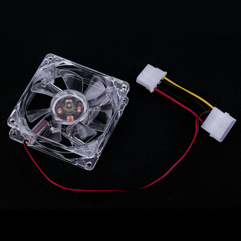 12V 0.20A 80 x 80 x 25 mm Computer fan 4 LED Silent PC Computer Case Cooler Cooling Fan Mod  blue and colorful light