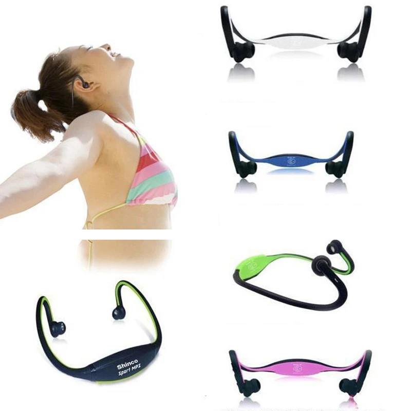 MP3 наушники Беспроводная USB зарядка вставка TF карта плеер Спорт Бег Шейная