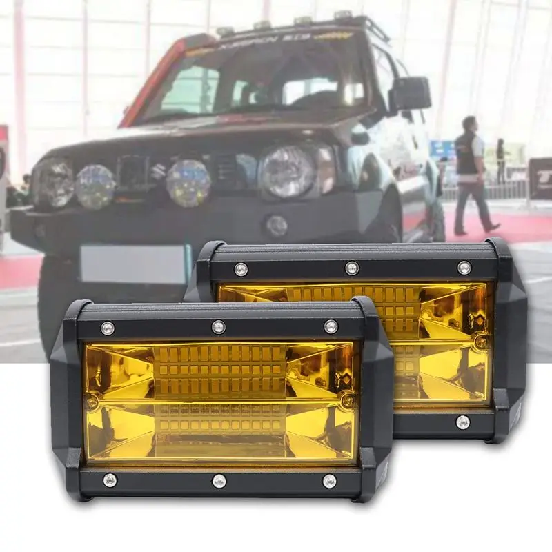 

2PCS Waterproof 5inch 72W LED Work Light for Driving Fog Lamp Offroad Truck SUV