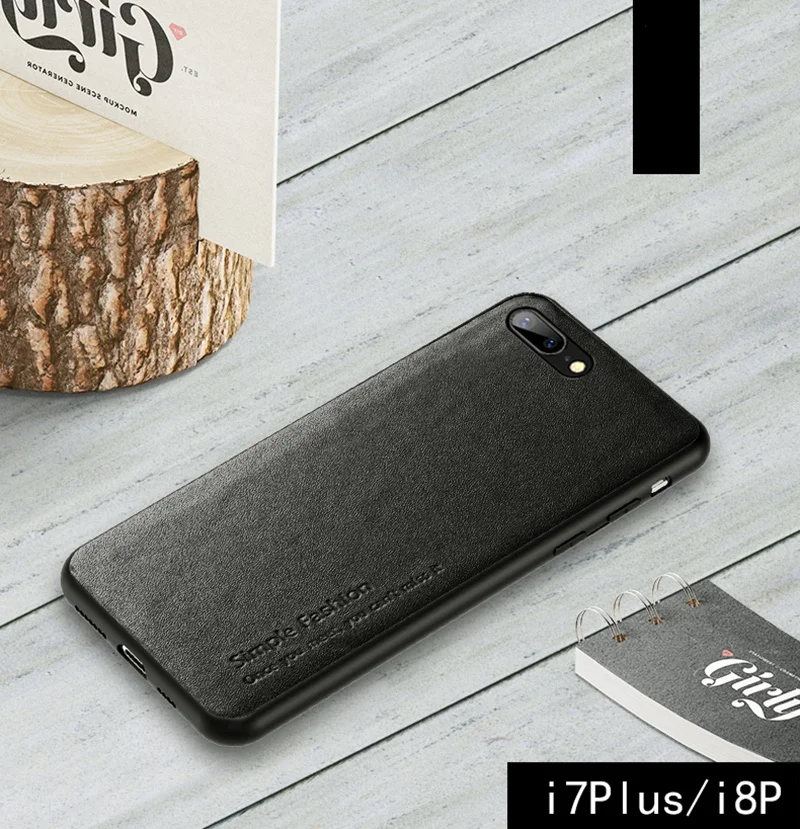 Для iPhone X Xr Xs 11 Pro Max Роскошный чехол из натуральной кожи для iPhone 7 8 Plus анти-осенняя крышка - Цвет: Black