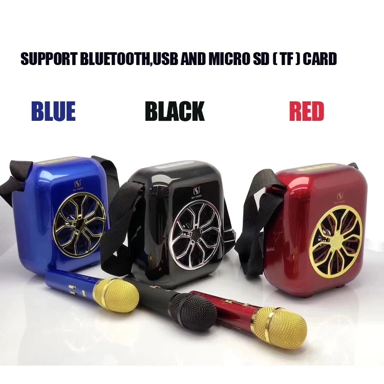 

YS-A20 wireless karaoke portable bluetooth speaker high power 10W subwoofer sound blaster music center column card/AUX/radio