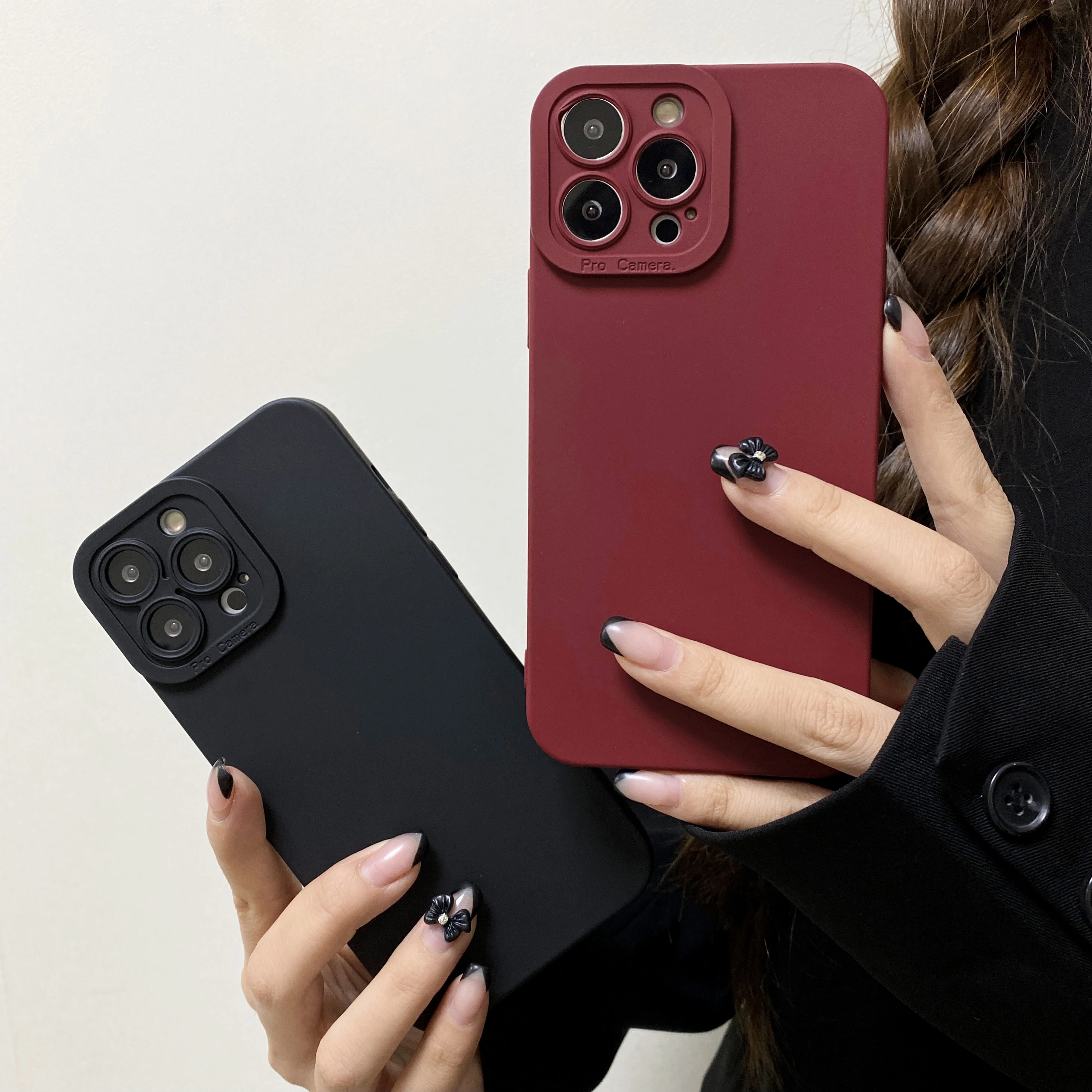 

For Huawei NOVA 5 6 7 5I 7I 8 SE PRO Straight Edge Liquid Silica Phone Case Anti-fingerprint Shockproof Anti-fall Back Cover