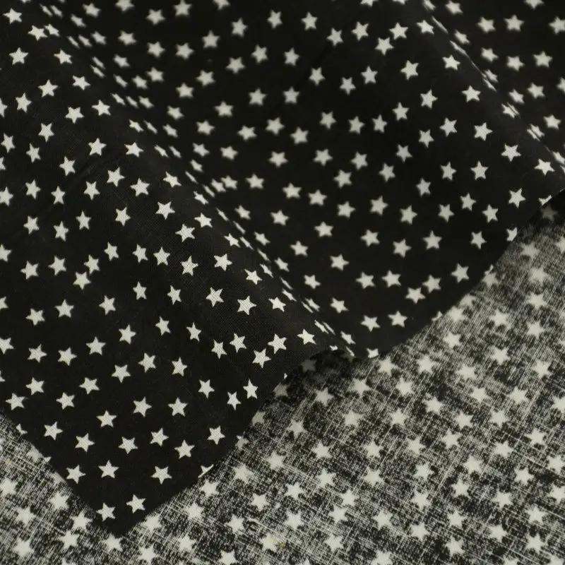 Booksew Scrapbooking Blue Cotton Fabric Lovely White Star Clothing Doll DIY Decoration Sewing Cloth Patchwork Beginner Practice|sewing cloth|cotton
