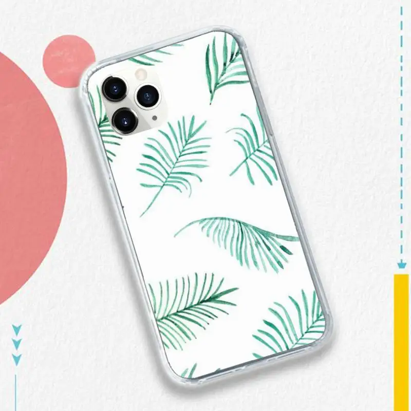 

Watercolor plants with flowers Phone Case Transparent soft For iphone 5 5s 5c se 6 6s 7 8 11 12 plus mini x xs xr pro max