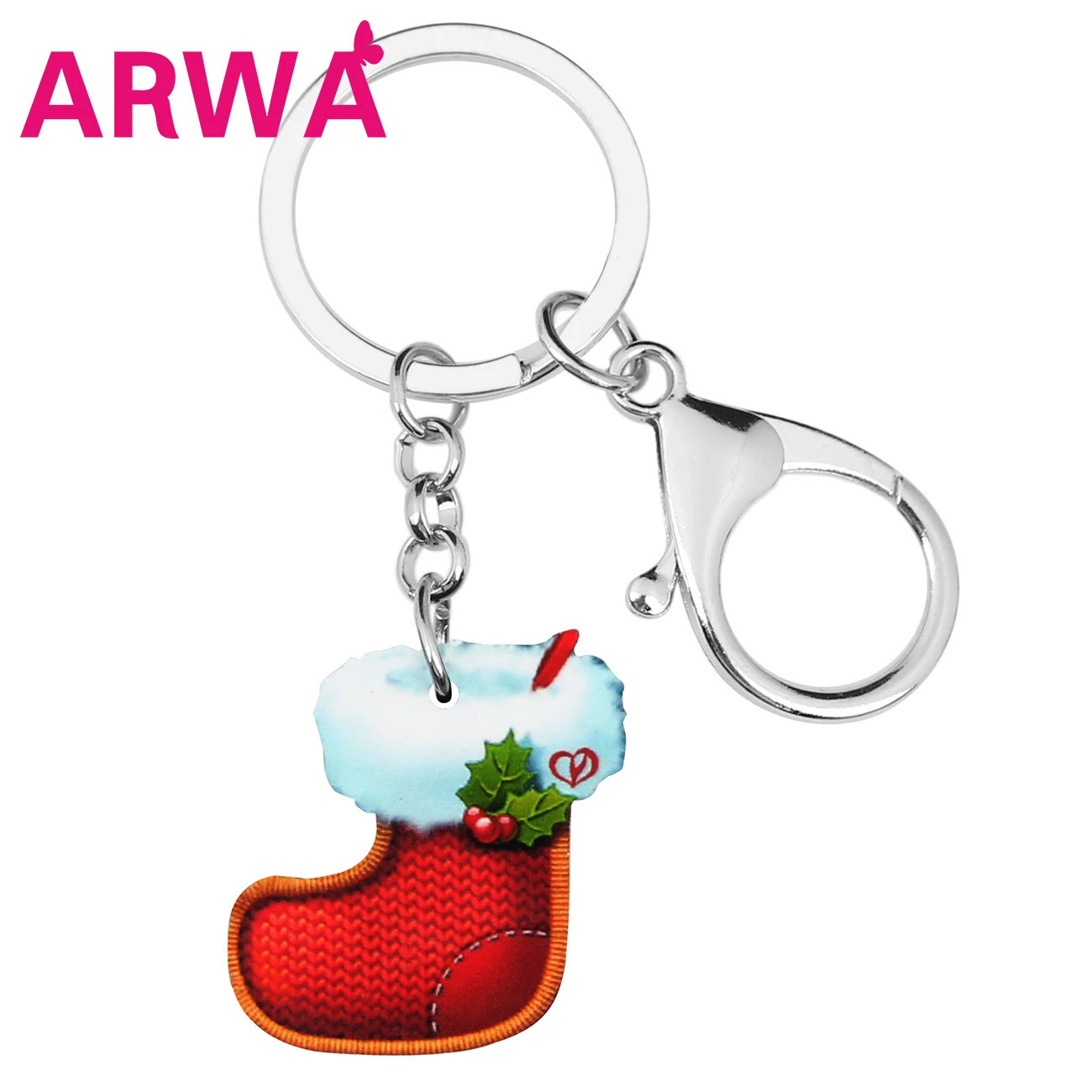 Bonsny акриловые рождественские носки для малышей Детские ключи цепочки Ключи