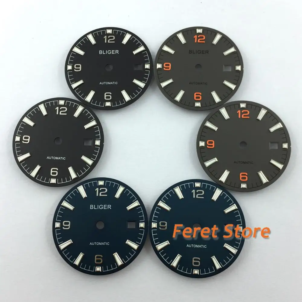 

31mm black blue gray dial,green Luminous power reserve Luxury Brand Genuine Leather clasp automatic movement mens watch