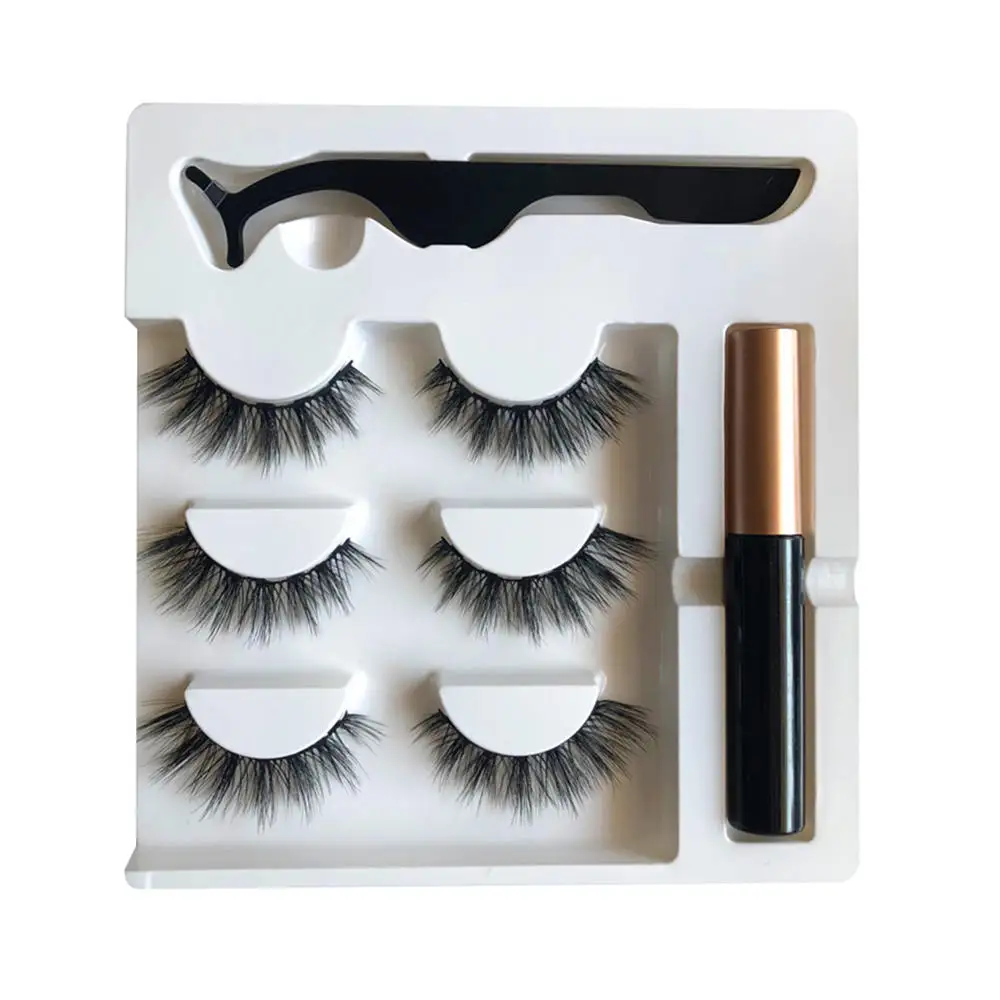 

New Magnet Eyelash Set Magnetic Liquid Eyeliner False Eyelashes Tweezer Waterproof Long Lasting Eyelash Extension Set