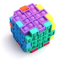 colorful rubiks cube puzzle pop it hot push bubble fidget toys adult stress relief toy antistress popit soft squishy gifts toys