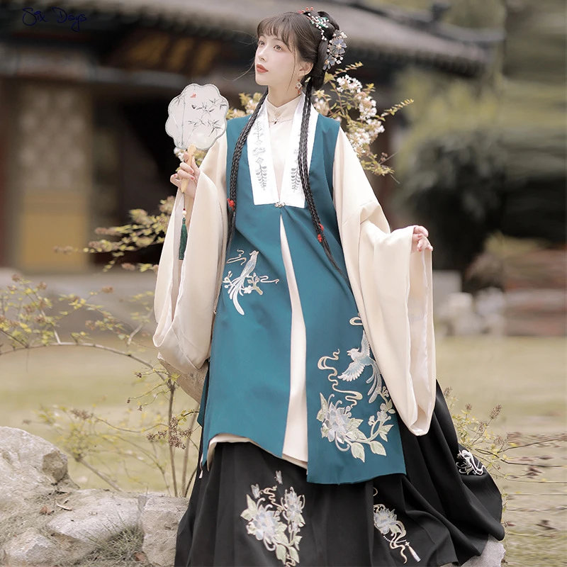 

Ming Dynasty Tender Girl Chinese Traditional Clothes Women Hanfu Suit Classical Dance Oriental Festival Outfit Fairy Dress