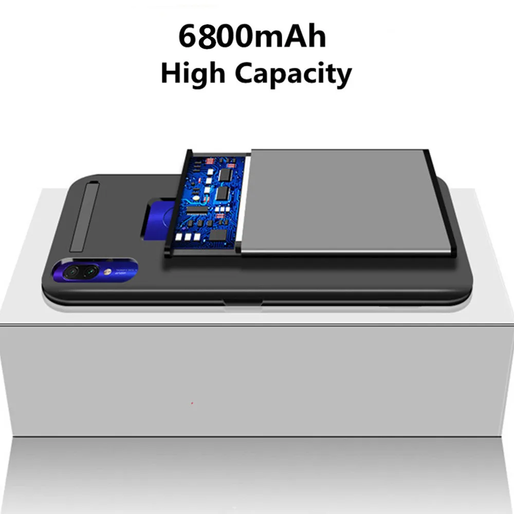 Внешний аккумулятор на 6800 мА · ч чехол для зарядного устройства Xiaomi Redmi Note 7