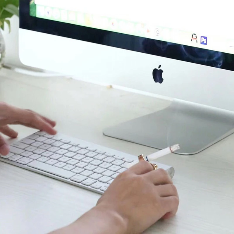 Креативная металлическая застежка-Кольцо из цинкового сплава для сигарет с