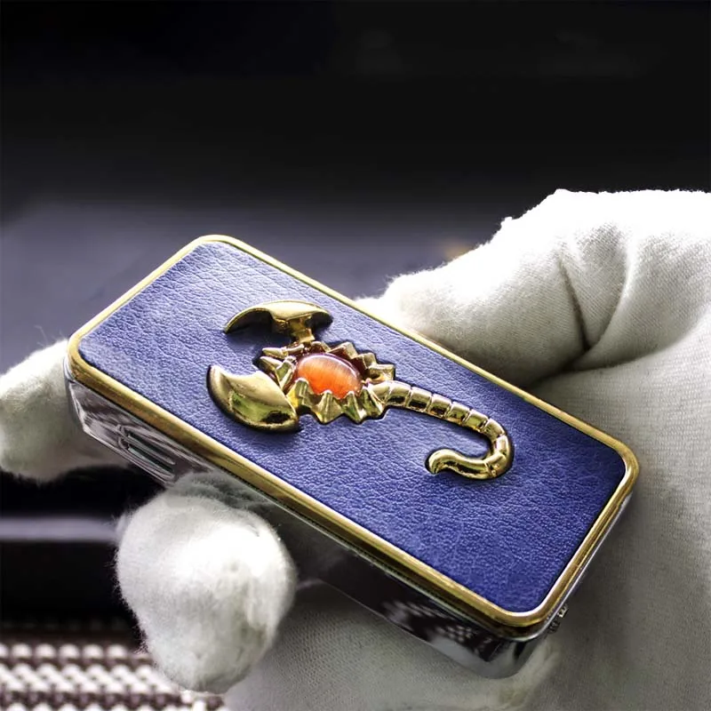 Ветрозащитная газовая зажигалка портативная надувная регулируемая с пламенем