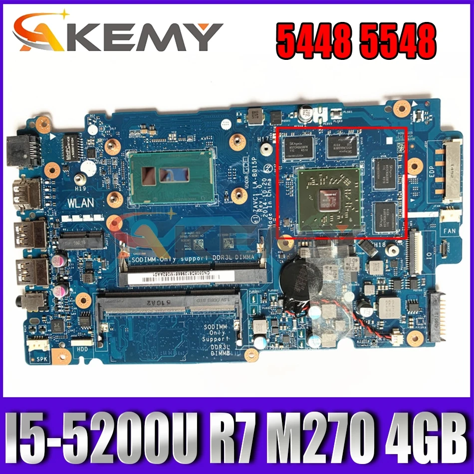 

Akemy Brand NEW LA-B015P FOR Dell Inspiron 5448 5548 Laptop Motherboard R7 M270 4GB CN-0808D6 808D6 Mainboard 100%tested