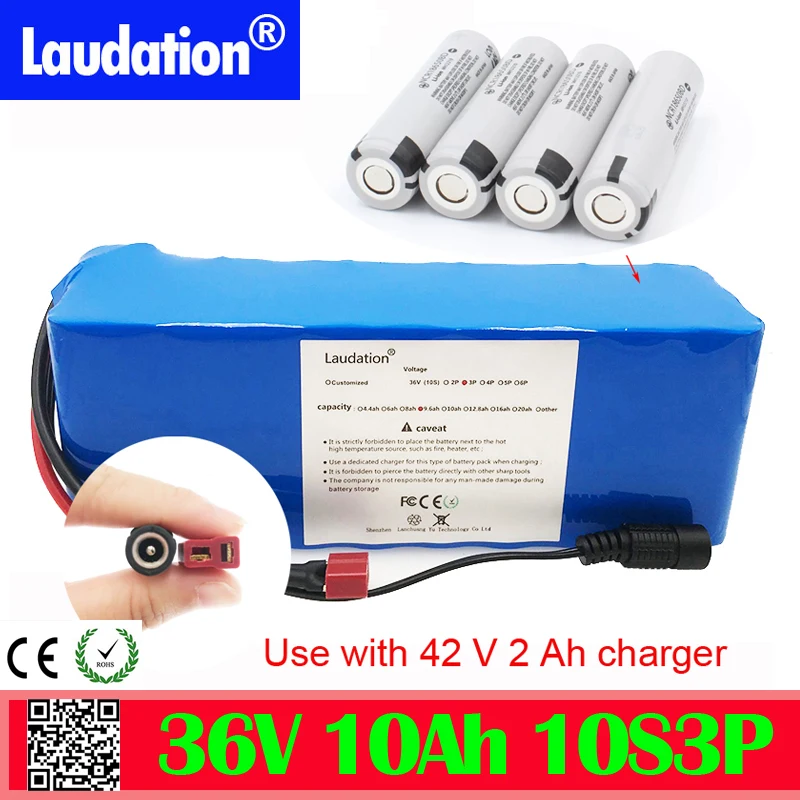 Установочный Комплект 36V 10S3P 10Ah 600W высокая мощность и емкость 18650 литиевый аккумулятор ebike электрический автомобиль велосипед мотор скутер 36
