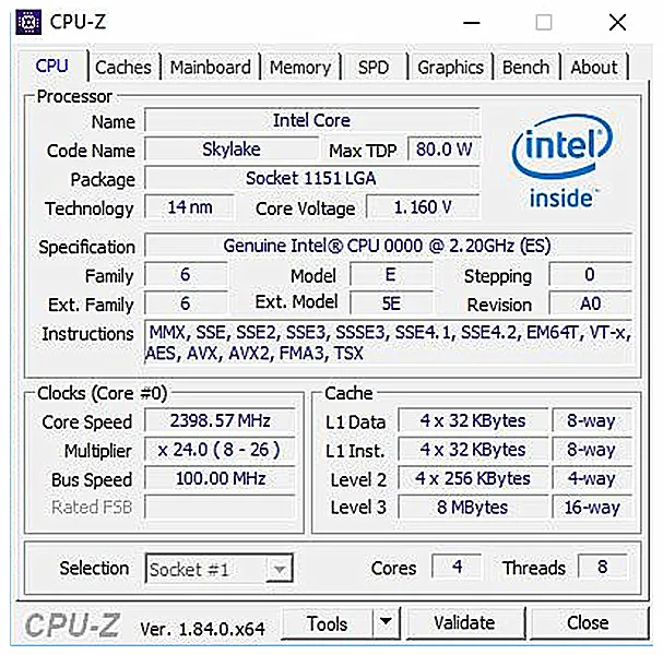 Intel core i5-6400T es i5 6400T es QH8G 2,2 GHz четырехъядерный процессор 8M LGA 1151