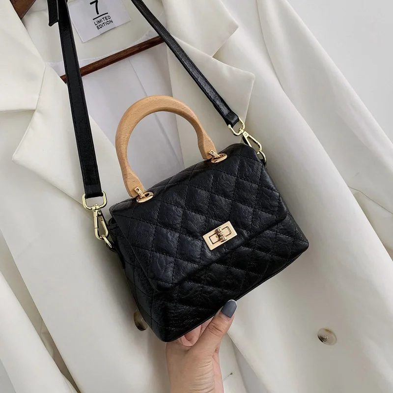 2020 сумки через плечо с деревянной ручкой для женщин мини сумка-мессенджер на