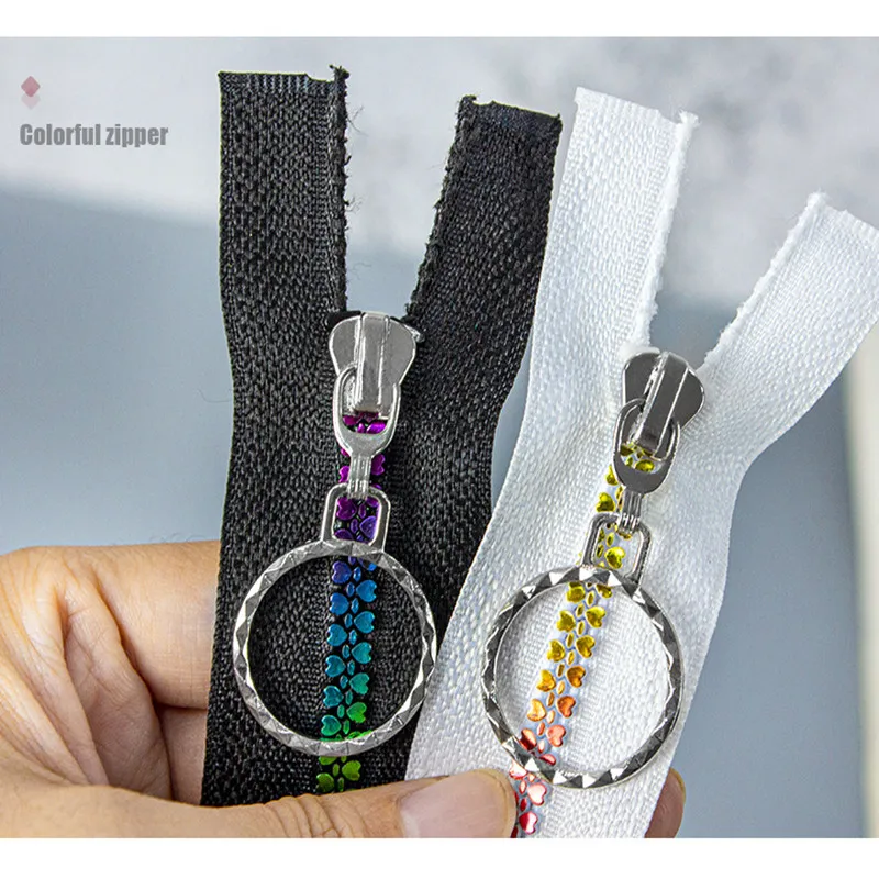 5#15/20/30/40/50/60CMOpen-end Resin Zipper For Sewing Jackets Coat Down Multi-color Teeth Zippers Zip for DIY Garment Acc - купить по