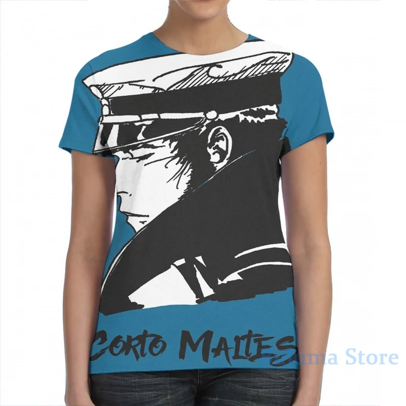 Corto maltese hugo pratt комиксов для мужчин футболка женщин со сплошным принтом Модная