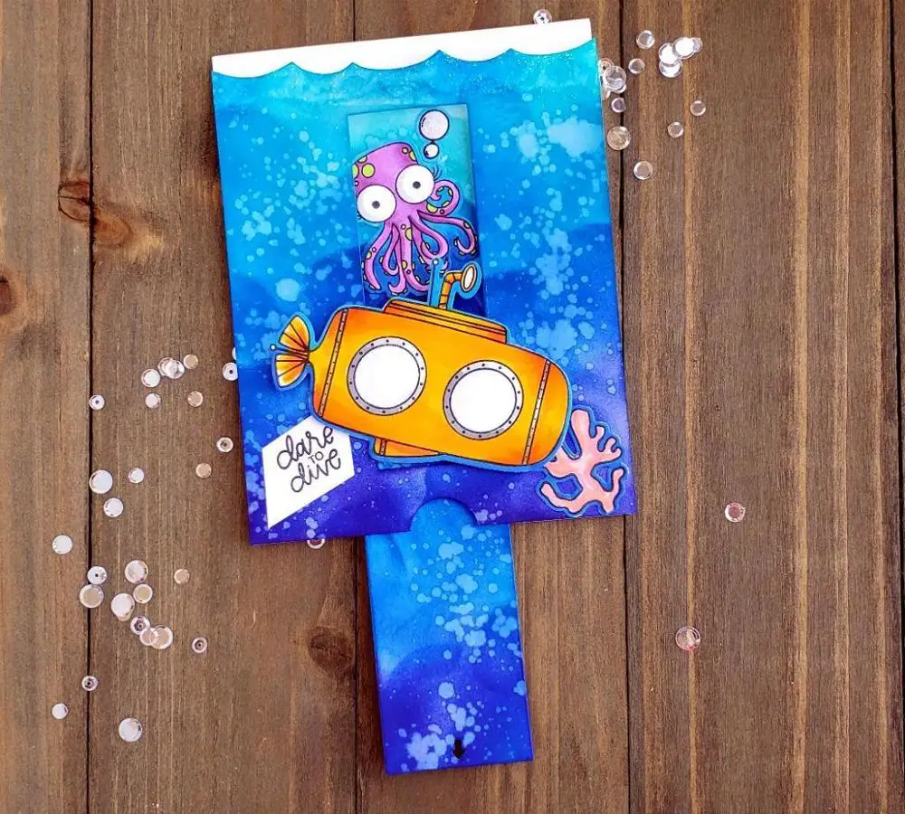 Mai Submarine Marine Organism Metal Cutting Dies and Stamps for DIY Scrapbooking photo album Embossing Paper Cards | Дом и сад