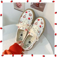 women sports shoes new fashion cartoon bear strawberry canvas shoes women spring leisure sneakers board shoes zapatos de mujer