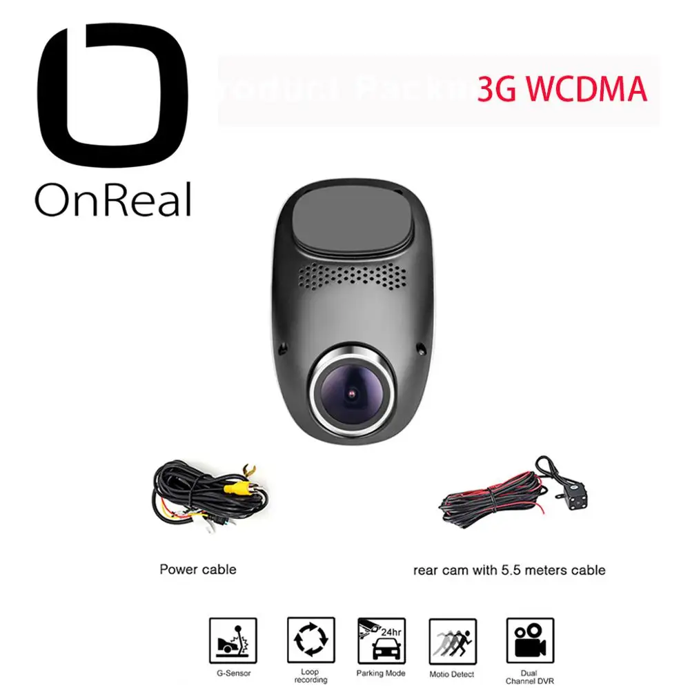 2 в 1 dash cam OnReal T1 внутренняя sim карта 3g сетевой Автомобильный видеорегистратор Мини