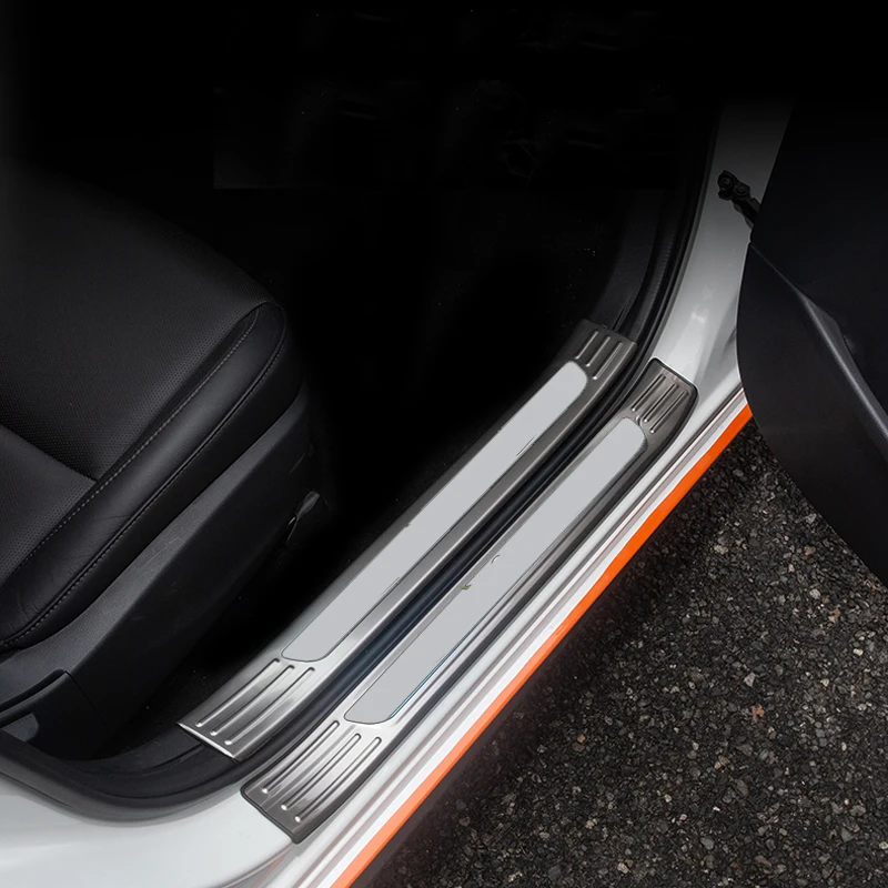 

for Mazda 3 M3 Axela 2019 2020 Sedan Version Car-Styling Accessories Exterior Inner & Outer Door Sill Scuff Plate Guard 8PCS